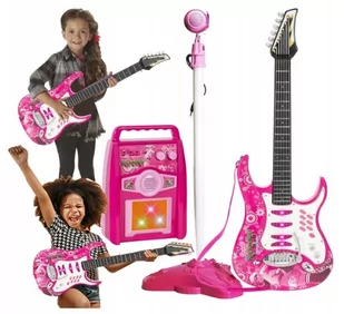 Gitara Elektryczna Mikrofon Karaoke Dla Dzieci - Instrumenty muzyczne dla dzieci - miniaturka - grafika 1