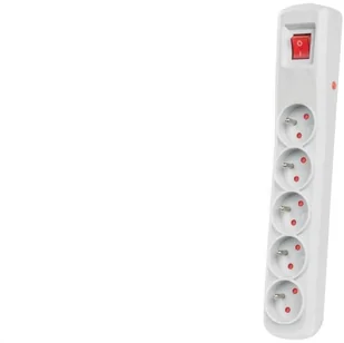 Przedłużacz elektryczny Listwa zasilająca antyprzepięciowa ARCON R5 na 5 gniazd 2P+Z z wyłącznikiem szara 5m 0001-00020-55150 - Listwy zasilające - miniaturka - grafika 1
