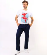 Spodnie męskie - Niedenimowe spodnie męskie GALATA 4023 NAVY BLAZER-31\32 - miniaturka - grafika 1