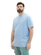 Koszulki męskie - TOM TAILOR Męska koszulka polo, rozmiar 31656-Rainy Sky Blue Two Tone, rozmiar 4XL, 31656 – Rainy Sky Blue Two Tone, 4XL - miniaturka - grafika 1