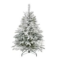 Choinki - Choinka sztuczna premium 120 cm świerk kaukaski śnieżony jak żywy, nowoczesny, ze stojakiem - miniaturka - grafika 1