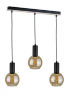 Lampy sufitowe - Jantar lampa wisząca 3-punktowa czarna/drewno 2026 - miniaturka - grafika 1