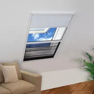 Moskitiery - vidaXL Plisowana moskitiera okienna z roletą, aluminium, 80x100 cm vidaXL - miniaturka - grafika 1