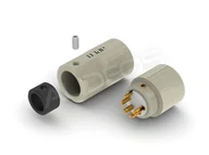 Złącza, przejściówki, adaptery - aeco AX4-1611G męski, 4-pinowy wtyk XLR (pozłacany) - miniaturka - grafika 1