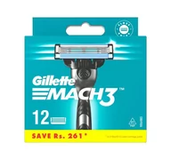 Maszynki do golenia i wkłady - Gillette Mach 3 12 ostrzy do maszynki do golenia (4987176102232) - miniaturka - grafika 1