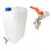 Kanistry - Kanister Pojemnik 30L Z Kranikiem Metalowym Na Wąż Baniak Na Wodę Kran - miniaturka - grafika 1