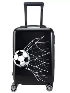 PIŁKA NOŻNA FOOTBALL BRAMKA WALIZKA CZARNA DZIECIĘCA MŁODZIEŻOWA SZYFR - Walizki - miniaturka - grafika 1