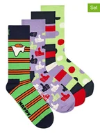 Skarpetki męskie - Happy Socks Skarpety (4 pary) w kolorze fioletowo-zielonym - miniaturka - grafika 1