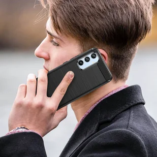 Carbon Case etui do Samsung Galaxy A54 5G elastyczny silikonowy karbonowy pokrowiec czarne - Etui i futerały do telefonów - miniaturka - grafika 10