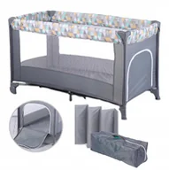 Łóżeczka i kojce - ŁÓŻECZKO TURYSTYCZNE SKŁADANE DZIECIĘCE KOJEC DLA DZIECKA MATERAC + TORBA - miniaturka - grafika 1