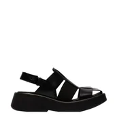 Sandały damskie - Sandały damskie Fly London MING 201 skórzane czarny P145201000 - miniaturka - grafika 1