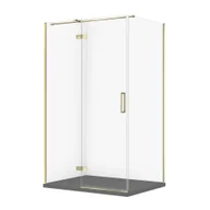 Kabiny prysznicowe - Kabina prysznicowa Cersanit Jota 120x90x195 prostokątna złoty transparentne z brodzikiem tako slim szary mat S601-411 - miniaturka - grafika 1