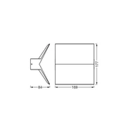 Lampy ogrodowe - OSRAM Kinkiet zewnętrzny LED ENDURA STYLE BAT, aluminiowy / szary / cynkowy, aluminium, nowoczesny - miniaturka - grafika 1
