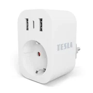 Systemy inteligentnych domów - Inteligentne gniazdko TESLA SP300 TSL-SPL-SP300-3USB Wi-Fi - miniaturka - grafika 1