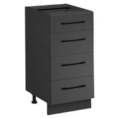 Szafki kuchenne - Szafka kuchenne stojąca Frida 40 cm kolor biały/grafitowy matowy - miniaturka - grafika 1