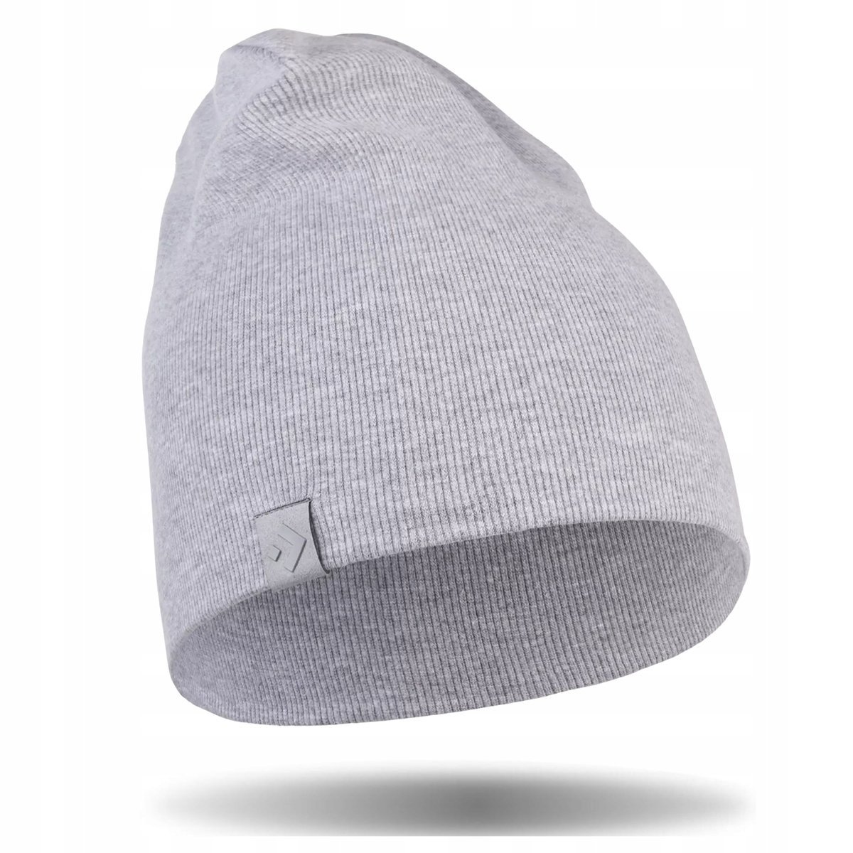 Czapka Damska Klasyczna Gładka Jesienna Zimowa Ciepła Gruba Prosta Moraj Grey