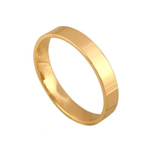 Złota Obrączka Ślubna 585 Klasyczna 3.6 g, R 27 Rodium