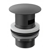 Syfony - Klik klak do umywalki czarny z przelewem - miniaturka - grafika 1