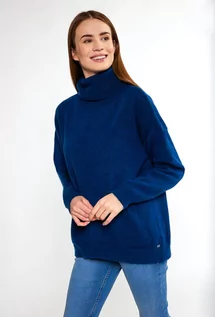 Swetry damskie - Klasyczny sweter damski z golfem - Monnari - grafika 1