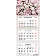 Kalendarze - Kalendarz trójdzielny 82.5x34cm Kwiaty INTERDRUK - miniaturka - grafika 1