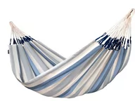 Hamaki - La Siesta Hamak dwuosobowy Brisa, niebiesko-biały, 230x160 cm - miniaturka - grafika 1