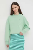 Bluzy damskie - Pepe Jeans bluza damska kolor zielony gładka - miniaturka - grafika 1