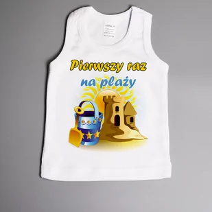 Pierwszy raz na plaży - koszulka na ramiączkach - Body - miniaturka - grafika 1