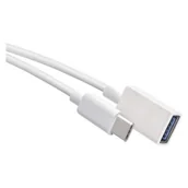 Kable - Kabel USB 3.0, gniazdo A - wtyk C, OTG, transmisja danych, 15 cm, biały - miniaturka - grafika 1