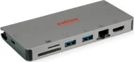 Huby USB - HUB USB Roline Stacja dokująca ROLINE USB typu C, HDMI 4K, VGA, 2x USB 3.2 Gen 1, LAN, PD, kaartlezer 12.02.1022 - miniaturka - grafika 1