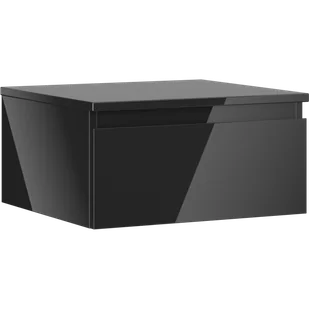 Mexen Orio szafka łazienkowa podumywalkowa 50 cm z blatem, 1 szuflada, czarna połysk - 91A10-05023-1-BFC70 - Szafki łazienkowe - miniaturka - grafika 1