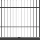 Ogrodzenia - Polbram Brama przesuwna Majorka 4x1,5 m prawa antracytowa automat - miniaturka - grafika 1