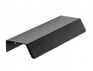 Meble modułowe i akcesoria - UCHWYT MEBLOWY KRAWĘDZIOWY FOGGY CZARNY MAT 130mm - miniaturka - grafika 1