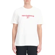 Koszulki męskie - Koszulka New Balance MT33529WT - biała - miniaturka - grafika 1