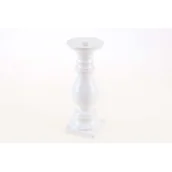 Świeczniki - Świecznik ceramiczny 19 cm biały - miniaturka - grafika 1
