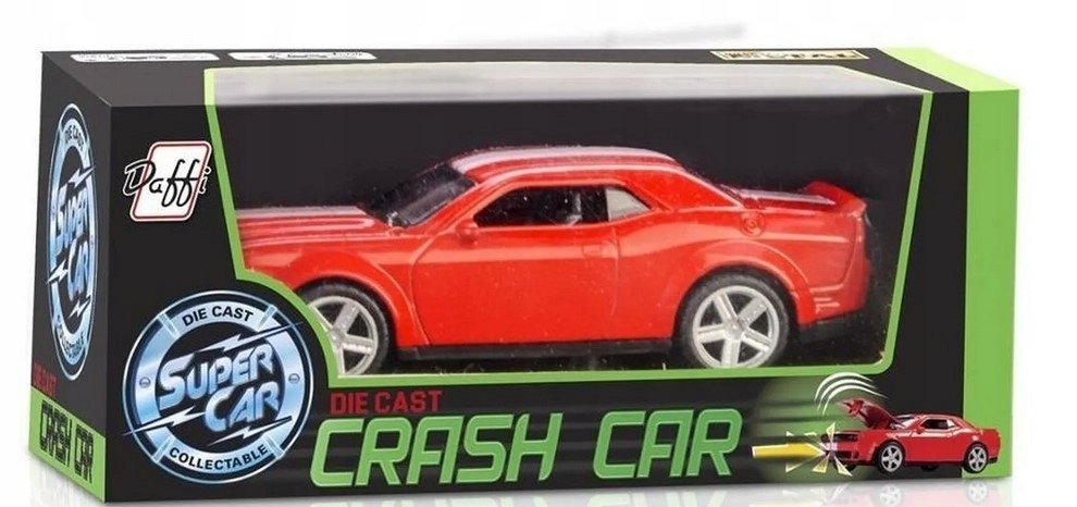 Die Cast Crash Car Auto czerwone metalowe samochód autko