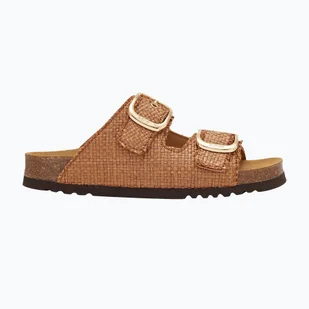 Klapki damskie Scholl Noelle Raffia cognac - Klapki i japonki damskie - miniaturka - grafika 1