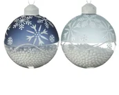 Bombki - Bombka Szklana Płatki Śniegu Ozdoba Na Choinkę - miniaturka - grafika 1
