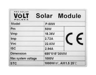 Panel solarny polikrystaliczny 12V 50W SILVER VOLT POLSKA - Zestawy solarne - miniaturka - grafika 2