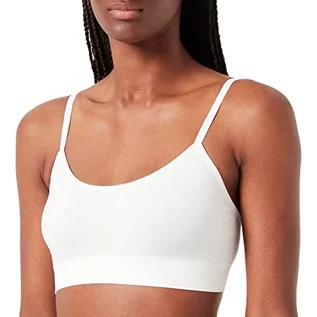 Biustonosze - ESPRIT Damski biustonosz treningowy Seamfree Comfort Grs Bustier, Off White, L - grafika 1