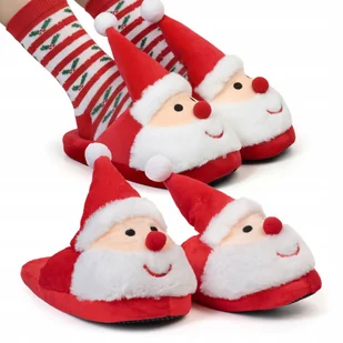 ŚWIĄTECZNE KAPCIE NA PREZENT CIEPŁE ANTYPOŚLIZGOWE PANTOFLE ŚWIĘTY MIKOŁAJ - Kapcie damskie ŚWIĄTECZNE KAPCIE NA PREZENT CIEPŁE ANTYPOŚLIZGOWE PANTOFLE ŚWIĘTY MIKOŁAJ - Kapcie damskie - miniaturka - grafika 1