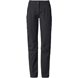 VAUDE Damskie Farley Stretch Capri T-Zip Pants III Spodnie Damskie, czarny, 48 krótki - Spodnie damskie - miniaturka - grafika 1