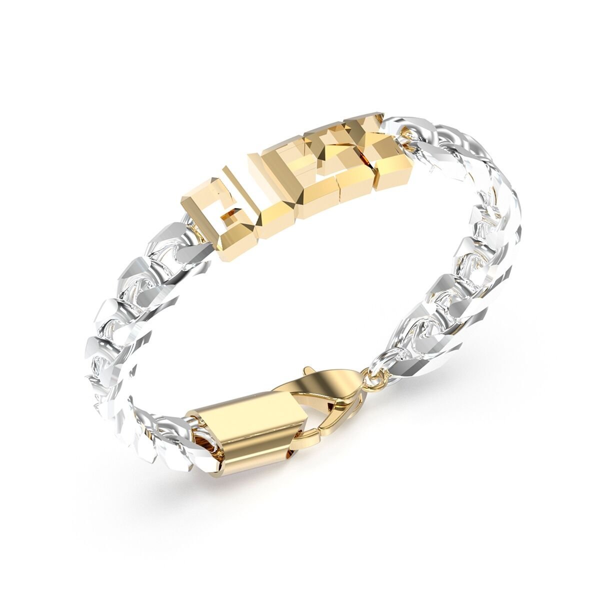 Bransoletka Męska Guess JUXB03205JWYGSTS Metal Srebrzysty Złoty