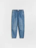 Spodnie i spodenki dla dziewczynek - Reserved - Classic denim parachute - niebieski - miniaturka - grafika 1
