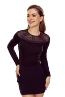 Bluzki damskie - Bluzka Prunella Eldar czarny 3XL - miniaturka - grafika 1