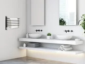 Wieszaki łazienkowe - Wieszak na ręczniki łazienkowy TYROS czarny loftowy - miniaturka - grafika 1