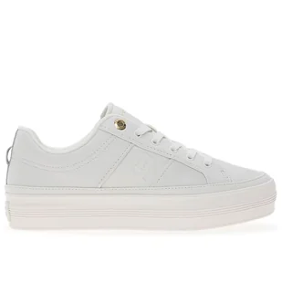 Buty Tommy Hilfiger Essential TH Monogram Leather Flatform FW0FW07945-YBL - białe - Trampki damskie - miniaturka - grafika 1