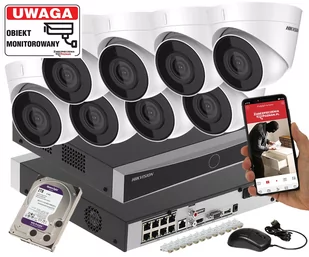 Zestaw monitoringu 8 kamer Hikvision DS-2CD1343G2-I Rejestrator POE Dysk 2TB Inteligentna Detekcja MD 2.0 - Zestawy do monitoringu - miniaturka - grafika 1