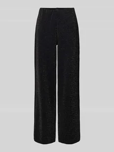 Spodnie z szeroką nogawką i elastycznym pasem model ‘BERLIN’ - Spodnie damskie - miniaturka - grafika 1