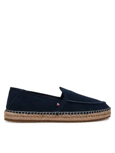 Tommy Hilfiger Espadryle Hilfiger Flex Espa Suede Loafer FM0FM05392 Granatowy - Espadryle męskie - miniaturka - grafika 1