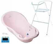 Wanienki dla dzieci - WANNA DLA DZIECKA "ZESTAW 4w1" TEGA WANIENKA DUŻA TERMOMETR KOREK STOJAK - miniaturka - grafika 1